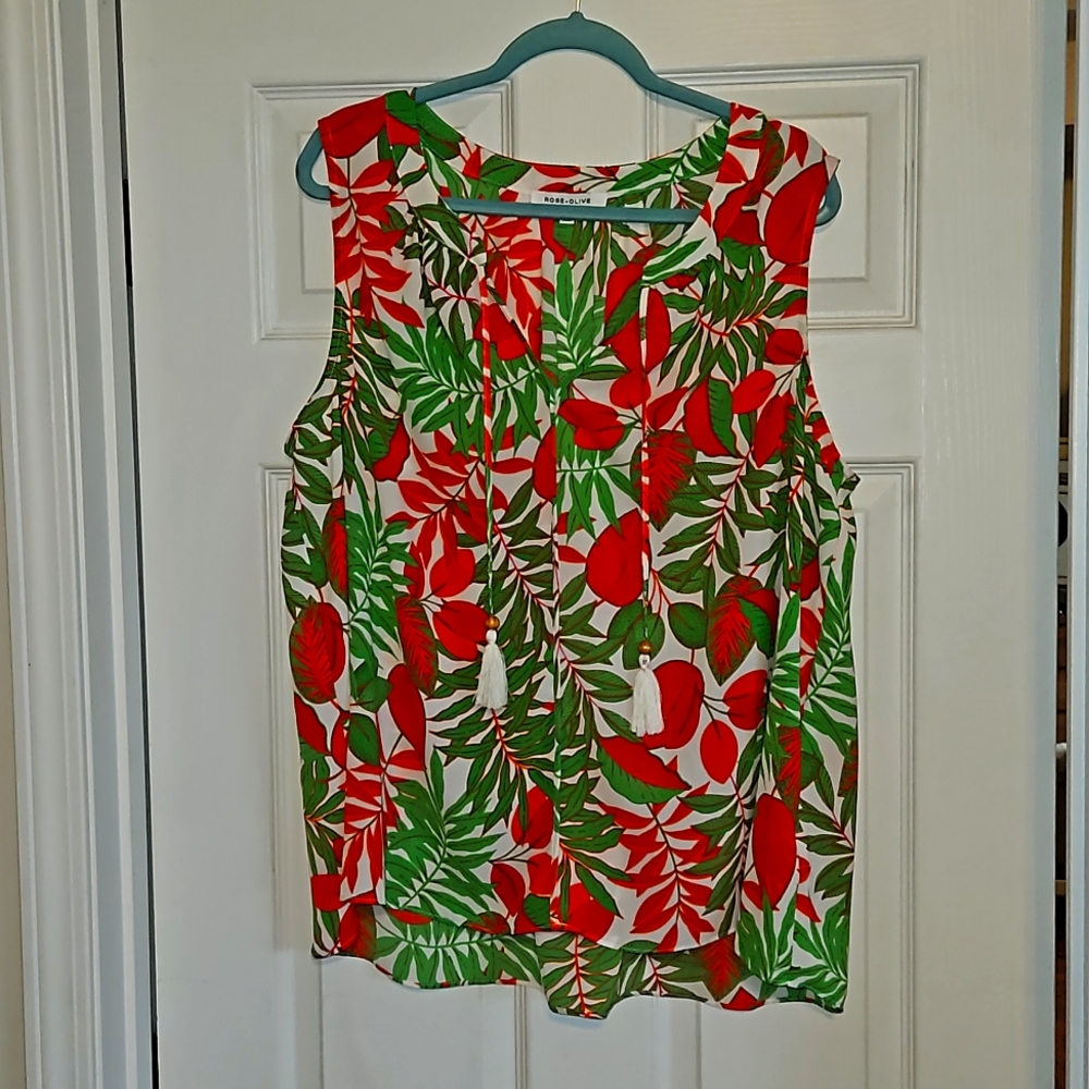 Rose & Olive vibrant color tank